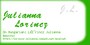 julianna lorincz business card